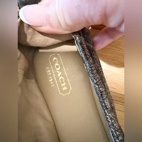 Coach Metallic Bronze Ballet Flats | Classic + Chic - Picture 5 of 9